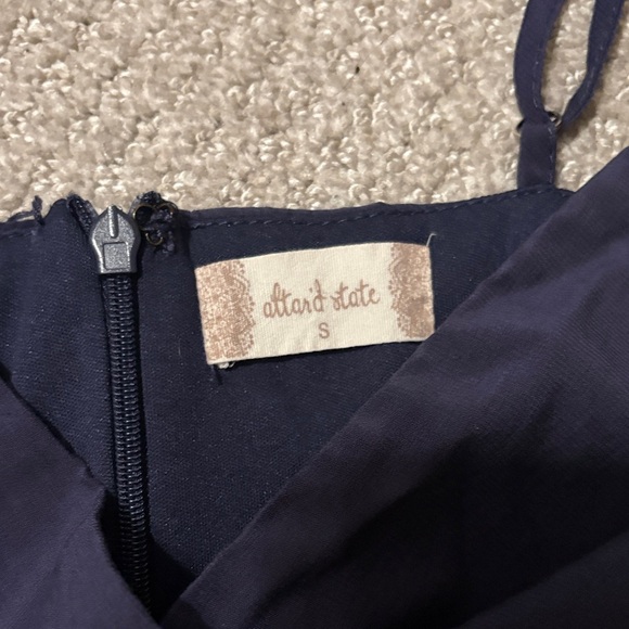 Altar'd State Deep Blue Ruffle Mini Dress - Picture 2 of 3